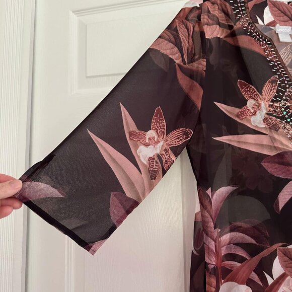 Chico’s - Embellished Floral Tunic - Picture 6 of 10